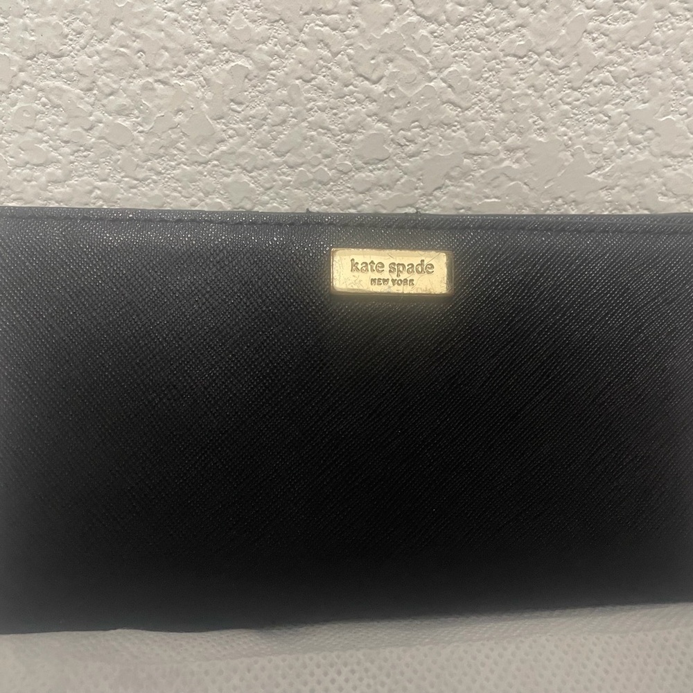 Kate Spade Black Textured Clutch
